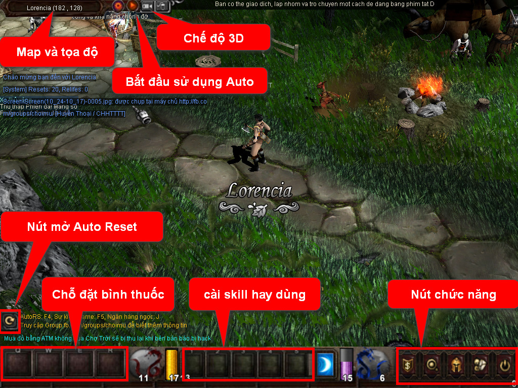 Chức năng chính của Game MU Hoài Niệm Chức năng chính của Game MU Hoài Niệm