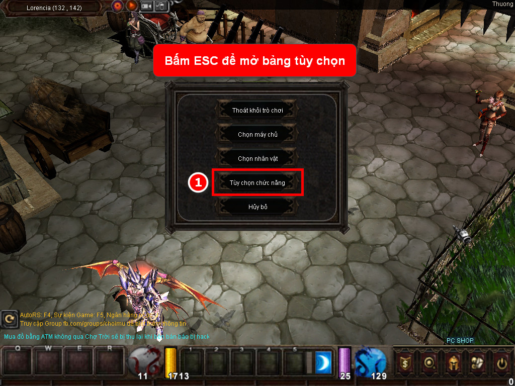 Chức năng chính của Game MU Hoài Niệm Chức năng chính của Game MU Hoài Niệm